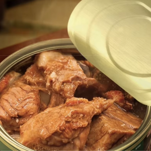 Daging Sapi Rebus Kalengan HLF 340g, Daging Sapi Pilihan yang Diawetkan dengan Minyak/Ransum Daging Sapi Kalengan Darurat - Product Image 1