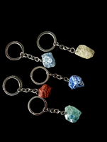 Porte-clés en pierre brute naturelle (Quartz clair, Œil de tigre, Lapis-lazuli, Agate mousse, Tourmaline) - Meilleures ventes transfrontalières - Fabriqué en Chine