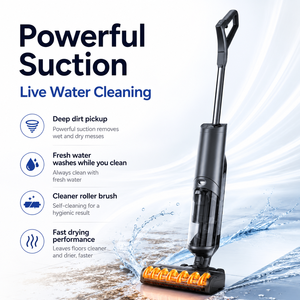 Aspiradora Inalámbrica para Limpieza en Seco y Húmedo, Limpiador de Pisos con Agua Caliente, Autolimpieza y Secado Rápido - Product Image 2