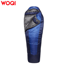 Saco de Dormir Woqi Tipo Momia, Azul Oscuro, Nailon, Resistente al Viento, para Clima Frío, Uso en Exteriores para Adultos, Longitud Estándar - Product Image 1