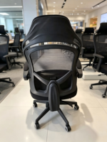 Chaise de Gaming Ergonomique en Maille avec Support Lombaire et Appui-tête Réglables, Dossier Haut, Inclinaison à 125°, Siège Pivotant Réglable en Profondeur et Fonction Rafraîchissante