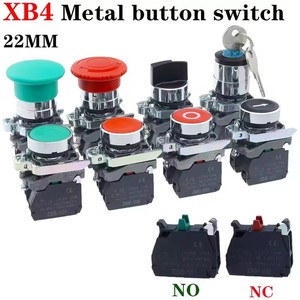 Nouveau XB4 métal épaissi bouton interrupteur instantané auto-réinitialisation plan d'arrêt d'urgence 22mm interrupteur rotatif XB4-BA42 BA31 BA55 XB2 - Product Image 2