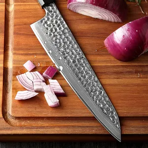 XINZUO Conjunto de faca de cozinha japonesa para chef, aço Damasco, 4 peças, 67 camadas, com cabo de madeira, ferro deserto