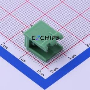 KF2EDGV-5.0-2P Plug-in Terminal Block Through hole Component (THT),P=5mm Connector Board-to-Board / Socket - Open 1x2P 5mm Green - Product Image 1
