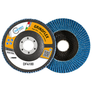 Disques à lamelles Fervi Grindflex Classic pour ébauche de l'acier et de la fonte, 115x22mm (10pcs) - Product Image 1