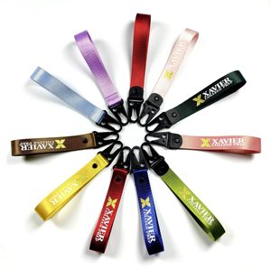 Lanières de cou en polyester à impression de sécurité avec sublimation de colorant et logo personnalisé avec porte-cartes en pvc et porte-clés et téléphone portable - Product Image 4