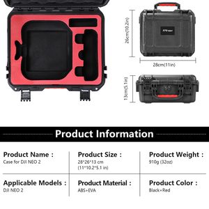 กล่องเก็บโดรน DJI Neo 2 รุ่น FPVtosky IP67 กันน้ำ กันกระแทก ทำจากวัสดุ EVA แข็งแรง พร้อมฟองน้ำแบบสั่งทำพิเศษ RC-N3 เหมาะสำหรับการเดินทาง - Product Image 5