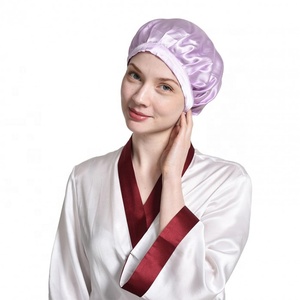 Pur doux Chapeau de Soie Sommeil Nuit Chapeau Longue Satin Capot Pour Dames Extension de Cheveux Bouclés nuit sommeil chapeaux - Product Image 1