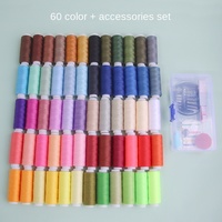 Looen Couleur Polyester Fil À Coudre Ensemble pour Machine À Coudre Aiguilles À Coudre À La Main 100 mètres Longueur Durable 0.5mm Épaisseur Modèle
