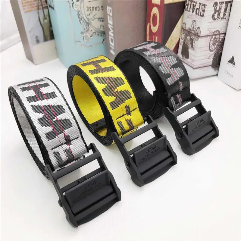 Mode tendance boucle ceinture tissée pour hommes et femmes unisexe personnalisé Style européen américain vente directe d'usine ceintures en toile