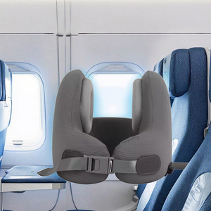 Coussin Voyage Mousse Mémoire + Masque + Bouchons - Oreiller Cou Avion Voiture