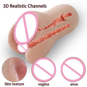 男性用セックスサックス玩具,リアルな3Dテクスチャ大人用男性用オナニーおもちゃソフトTPEアナルプレーンカップセックスおもちゃ - Product Image 3