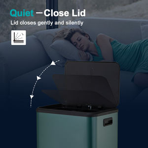 <span class=keywords><strong>Poubelle</strong></span> <span class=keywords><strong>de</strong></span> <span class=keywords><strong>tri</strong></span> en acier inoxydable, <span class=keywords><strong>2</strong></span> <span class=keywords><strong>compartiments</strong></span>, pédale <span class=keywords><strong>de</strong></span> cuisine intérieure, <span class=keywords><strong>poubelle</strong></span> <span class=keywords><strong>de</strong></span> recyclage, 30 litres - Product Image 3