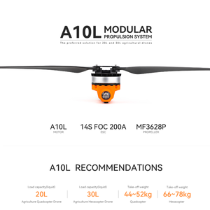 Moteur T A10L 12S 14S 50kg 60kg 70kg Poids au décollage pour accessoires <span class=keywords><strong>de</strong></span> drones quadricoptères et hexacoptères, <span class=keywords><strong>drone</strong></span> piloté, <span class=keywords><strong>brouilleur</strong></span> <span class=keywords><strong>de</strong></span> drones - Product Image 4