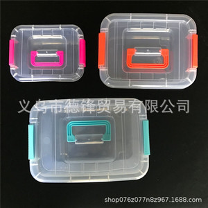 Plastic Pp <b>Storage</b> <b>Boxes</b> Rectangle Transparent <b>With</b> <b>Lid</b> For <b>Toys</b> Food Organizing Desktop Use - Product Image 5