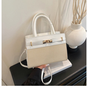 <span class=keywords><strong>Sac</strong></span> à <span class=keywords><strong>bandoulière</strong></span> texturé tendance pour femme, nouveau <span class=keywords><strong>sac</strong></span> à main contrastant - Product Image 5