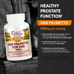 Extractos de Saw Palmetto de Alta Calidad 450 mg, Ayudan a Apoyar la Función de la Salud Prostática, Suplemento de Saw Palmetto 250 Cápsulas - Product Image 4