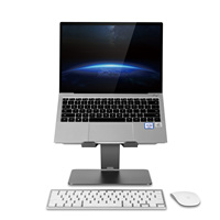 Support d'ordinateur portable multifonctionnel en alliage d'aluminium personnalisé, réglable en hauteur, pliable, pour bureau à domicile, avec refroidissement par air