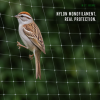 Onzichtbaar multifilament vogelnet 50x50mm voor drakenvruchten, guave, lychee, banaan, dadelpalm, hop, tomaten, paprika's