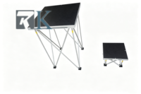 Scène temporaire en aluminium avec plateforme en contreplaqué pour stand pop-up, petite tournée promotionnelle, événement commercial