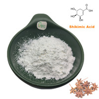Poudre d'acide shikimique de haute pureté 98% en vrac, extrait naturel pur d'anis étoilé (Illicium Verum), acide shikimique CAS 138-59-0, prix 1kg