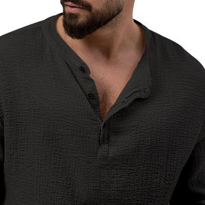 カスタムロゴ入りリネンメンズ長袖プルオーバートップスパンツファッションカジュアルスポーツジョガースーツセットXLサイズ通気性プラス秋向け - Product Image 4