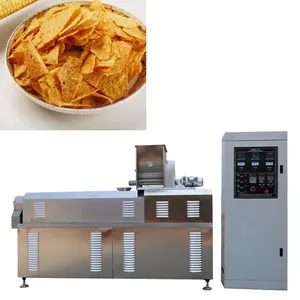 Industriële Automatische Dubbele Schroef Maïs Chips Maken Machine Extruder Plant Tortilla Nacho 'S Voedselproductielijn