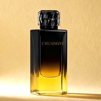 Ventes en gros de flacons de parfum en verre transparent carrés luxueux et colorés sur mesure, boîtes de 50 ml et 100 ml, vaporisateur à pompe pour parfum