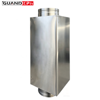 Silencieux carré en acier inoxydable résistant à la corrosion, accessoire d'insonorisation pour système de ventilation CVC, réduction du bruit