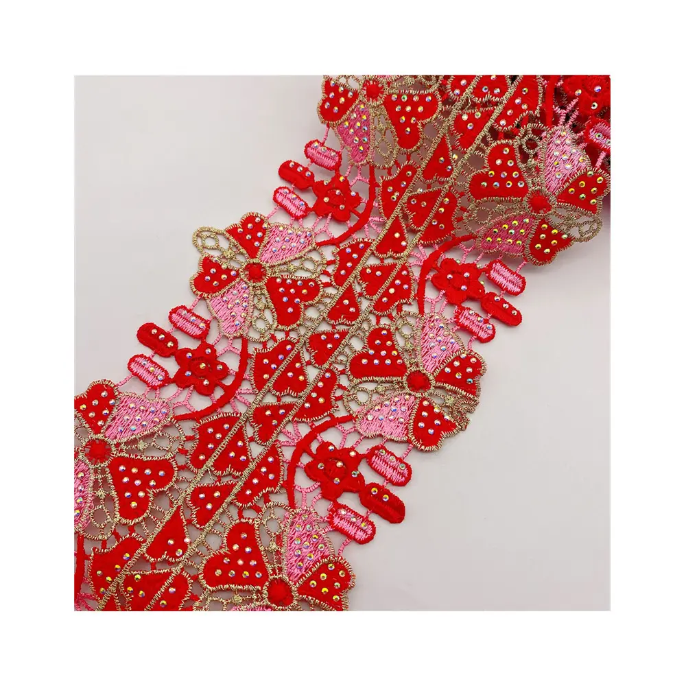 New custom flower design Lace fabric for ladies dress/bride applique