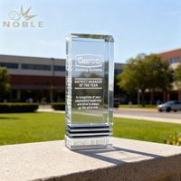 Trofeo Corporativo de Cristal de Diseño Elegante y de Primera Categoría para Regalos Empresariales, Premios a Pilar de la Colaboración
