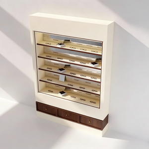 Magasin de vente au détail optique contemporain avec étagères ouvertes à niveaux et vitrines rondes éclairées - Product Image 3