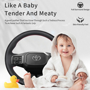 Accessori Auto, Decorazione Interna, Coprivolante in Pelle Artificiale Cucito a Mano per <span class=keywords><strong>Toyota</strong></span> <span class=keywords><strong>RAV4</strong></span> 2026 - Product Image 4