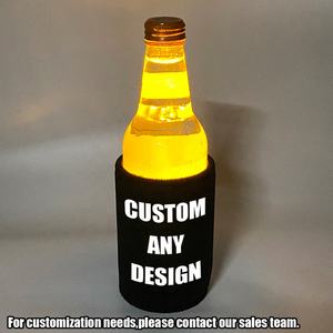 Neopreen op maat gemaakte blanco koozy met aangepast logo, groothandel LED verlichte bierglasfleshouder, bierkoeler, drankenkoeler - Product Image 6