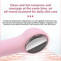 Nettoyant facial en silicone chaud à vibration sonique et chaleur