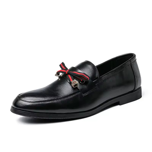 Zapatos Bean de Nuevo Estilo para Hombre, Oxfords de Cuero Genuino con Cordones, Diseño Evergreen, Transpirables, Antideslizantes, Antiolor, Suela Suave de Una Pieza - Product Image 2