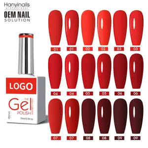 Custom Logo Nail Polish Gel Set Private Label Gel Polish Flame Color Wholesale Pigmented Gel Polish