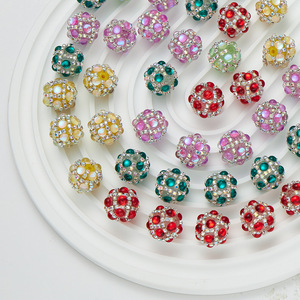 Pleine fleur pêche coeur strass acrylique résine perles pour Bracelet téléphone étui stylo perles porte-clés fabrication de bijoux jouets - Product Image 5
