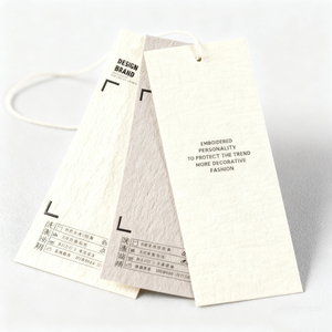 엠보싱 행택 컬러 가격표 행잉 종이 택 의류 브랜드용 맞춤형 라벨 - Product Image 2