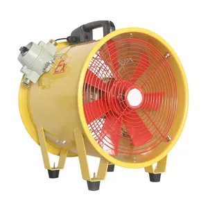 Taşınabilir eksenel fan patlamaya dayanıklı Fan 12 inç yardımcı üfleyici 550W 220V 50HZ çıkarma ve Ex havalandırma fanı