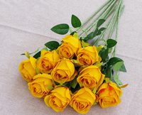 Fleurs artificielles en rose faites à la main, en plastique, réalistes, durables, imperméables, tiges florales pour la décoration de mariage et de la maison