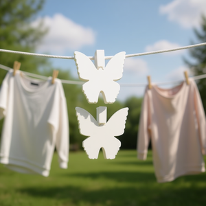 ILAN Mollette in Legno a Forma di Farfalla 3,5cm 4pz per Fermagli da Abbigliamento - Product Image 2