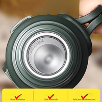 Botol Air Vakum Terisolasi Stainless Steel 304 Kapasitas Besar Warna Kustom Portabel Klasik untuk Perjalanan Luar Ruangan dan Berkemah