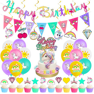 Colorful <strong>Unicorn</strong> <strong>Party</strong> Decorations Rainbow Spiral Hanging Swirls Baby Shower Birthday Room Decorations Kids Wall Decor <strong>Supplies</strong> - Product Image 2