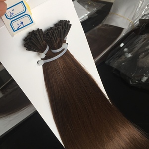 Extensiones de Cabello Humano Remy 100% de Dragonbeauty Factory, Cabello Humano Virgen Remy de Alta Calidad, Extensiones de Cabello con Punta I, Color Castaño Liso - Product Image 3