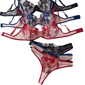 Zarif Lüks Kadın İki Parçalı Siyah İşlemeli Teddy Bodysuit Seksi İç Giyim Dantel Kirpikli Şerit Hafif Şeffaf Çevre Dostu - Product Image 2