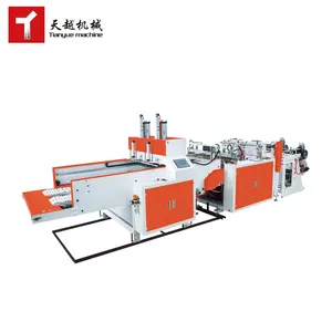 Full automatic high speed heat sealing cold cutting plastic pp shopping t-shirt trash garbage bag making machine