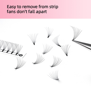 Hàn Quốc PBT sợi ngắn STEM Pre Made Fan handmade 8D 0.05 PREMADE. Người hâm mộ lông mi Mở Rộng 1200 PREMADE khối lượng người hâm mộ Việt Nam - Product Image 3