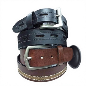 Ceinture en cuir de vachette imprimée par transfert thermique BS INTERNATIONAL avec boucle carrée en acier, écologique, imperméable et haute résistance - Product Image 3