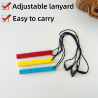 Collier à mâcher portable en silicone, parfaitement texturé, jouets à mâcher pour enfants et adultes qui aiment mordre ou qui souffrent d'autisme, outil sensoriel
